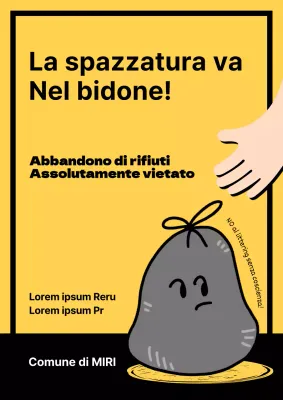 Semplice avviso di giacenza giallo e nero