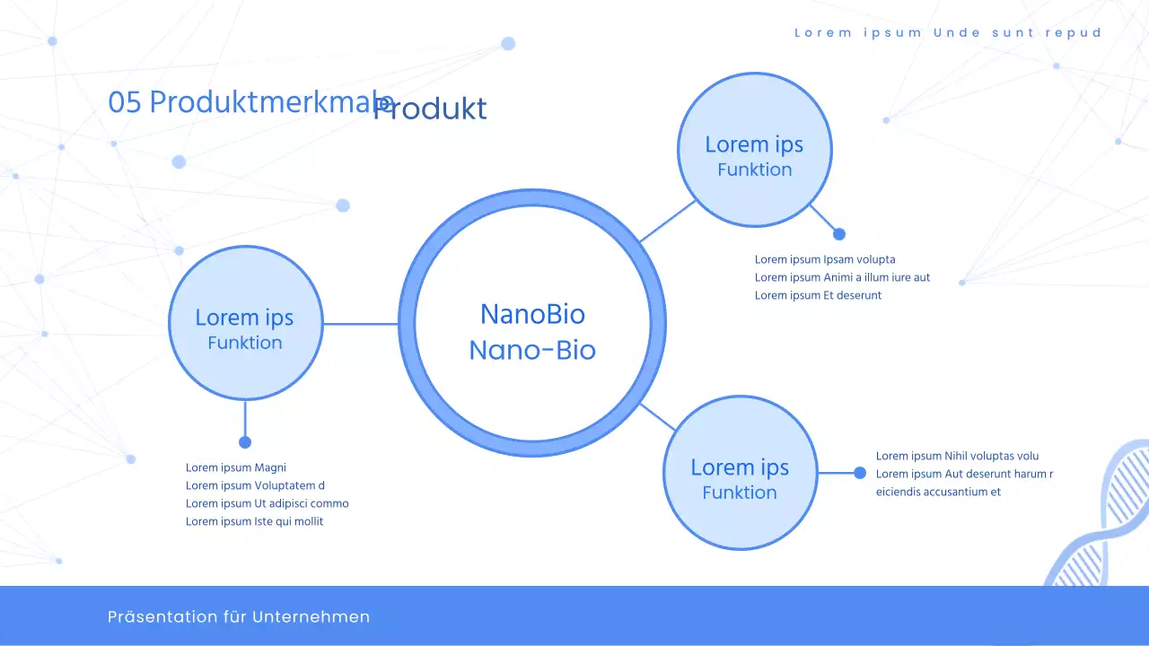 Modernes pharmazeutisches Gesundheitswesen - Ausschreibungsvorschlag in Weiß und Blau