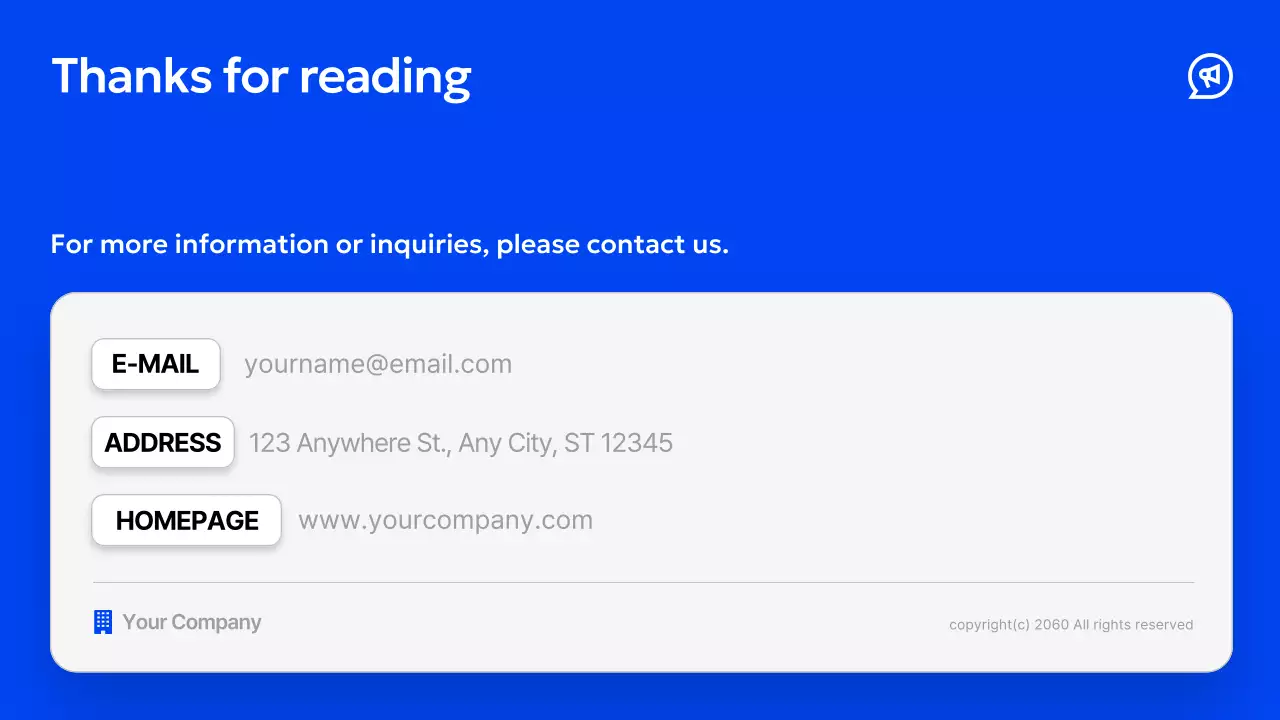 파랑과 흰색의 심플한 스토리텔링 회사소개서