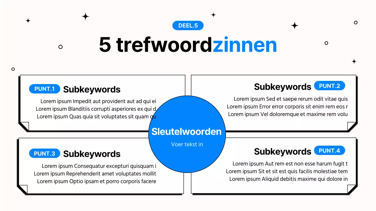 Eenvoudige blauw-zwarte kantoorwerkpresentatie