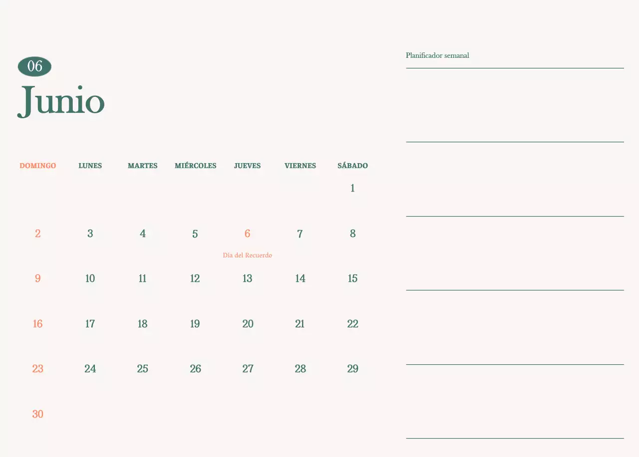 Calendario de cafés con recomendaciones de bebidas del mes