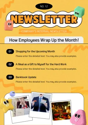 Yellow Playful Company Newsletter Poster