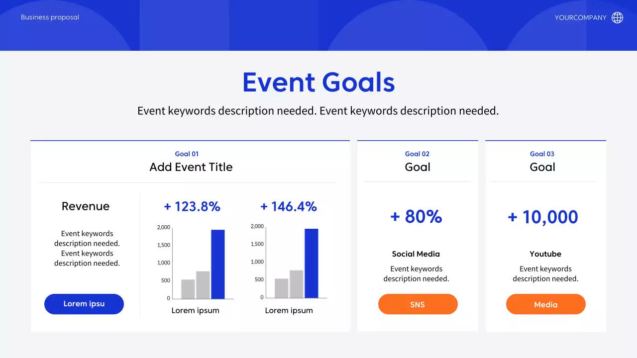 블루 모던 이벤트 플래너 가이드 프레젠테이션