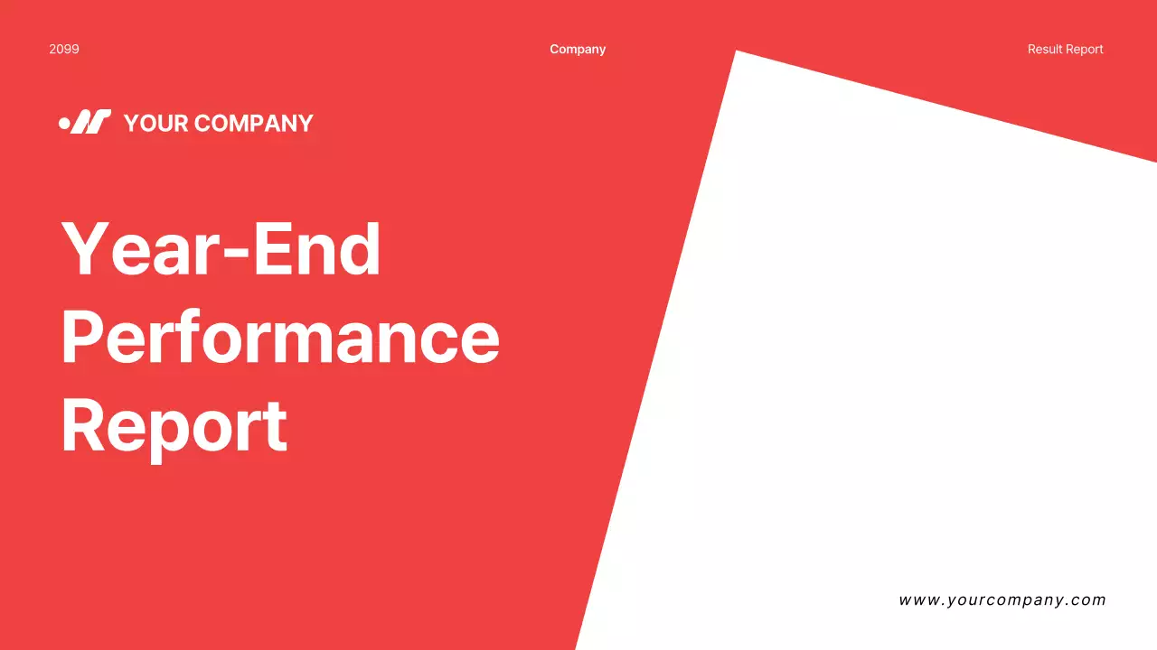 Red Modern Performance Report Presentation
