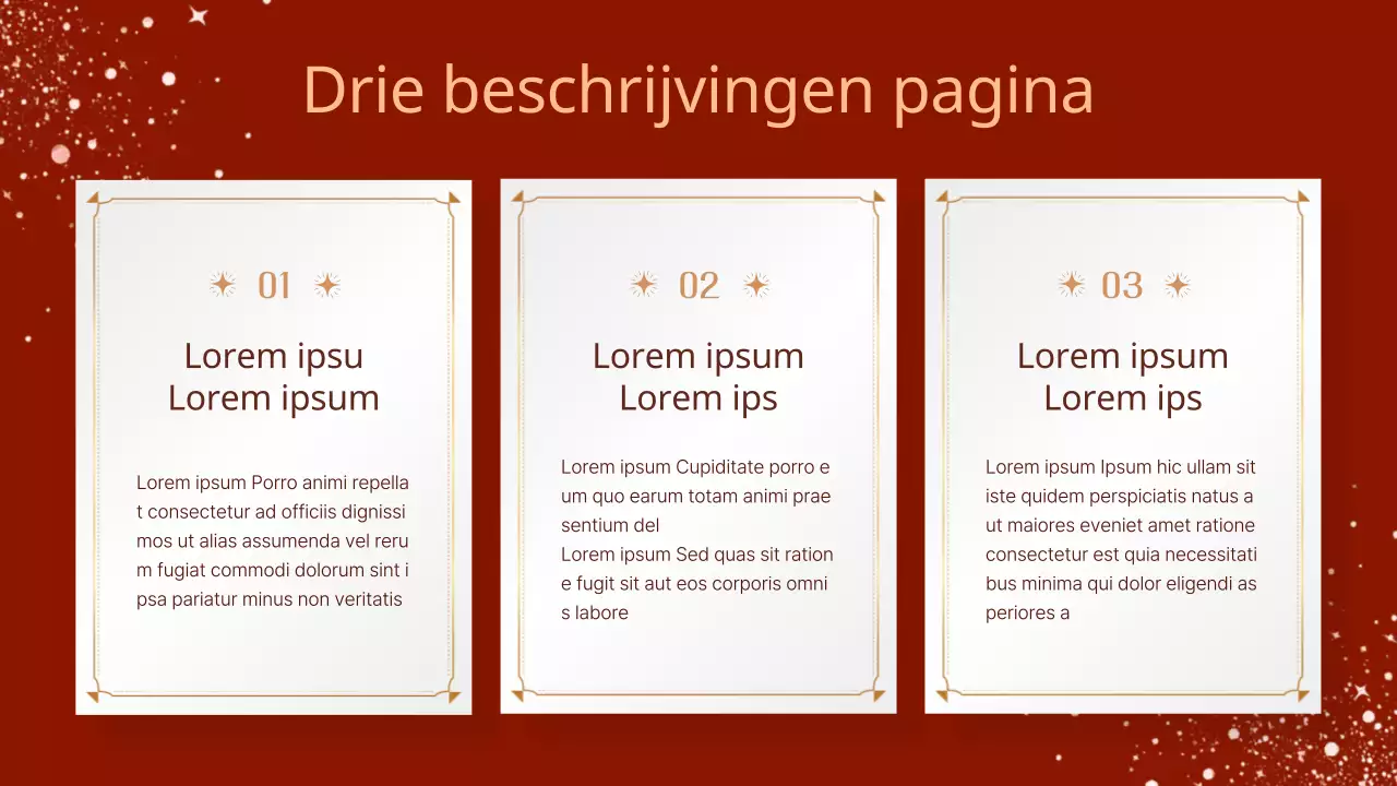 Een luxe kerstpresentatie in rood en bruin