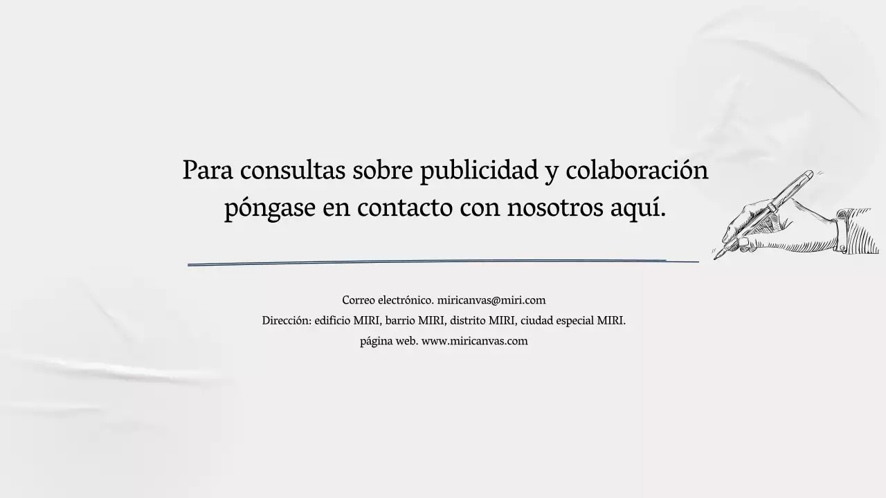 Un perfil de empresa sencillo, gris y narrativo