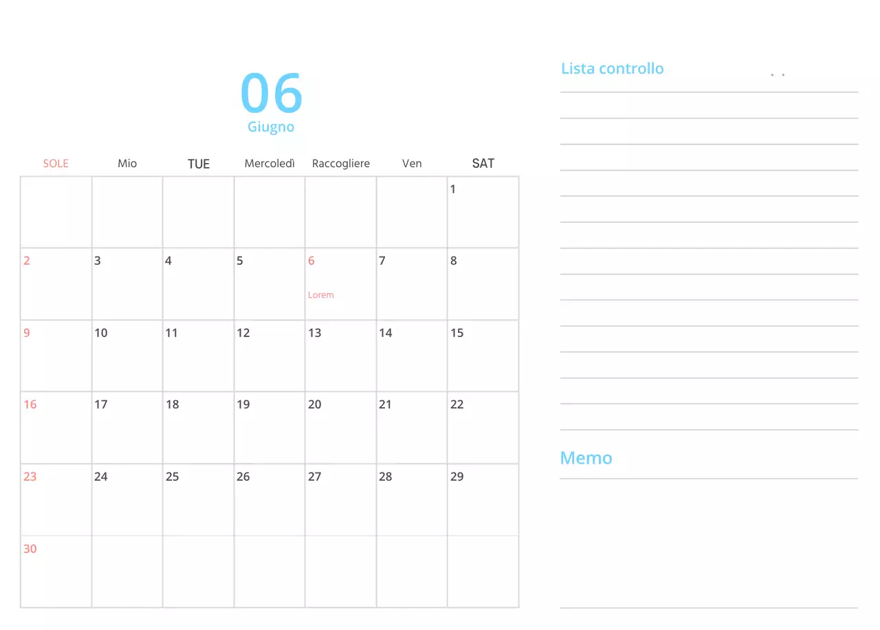 Simpatico calendario da tavolo illustrato verde a tema famiglia