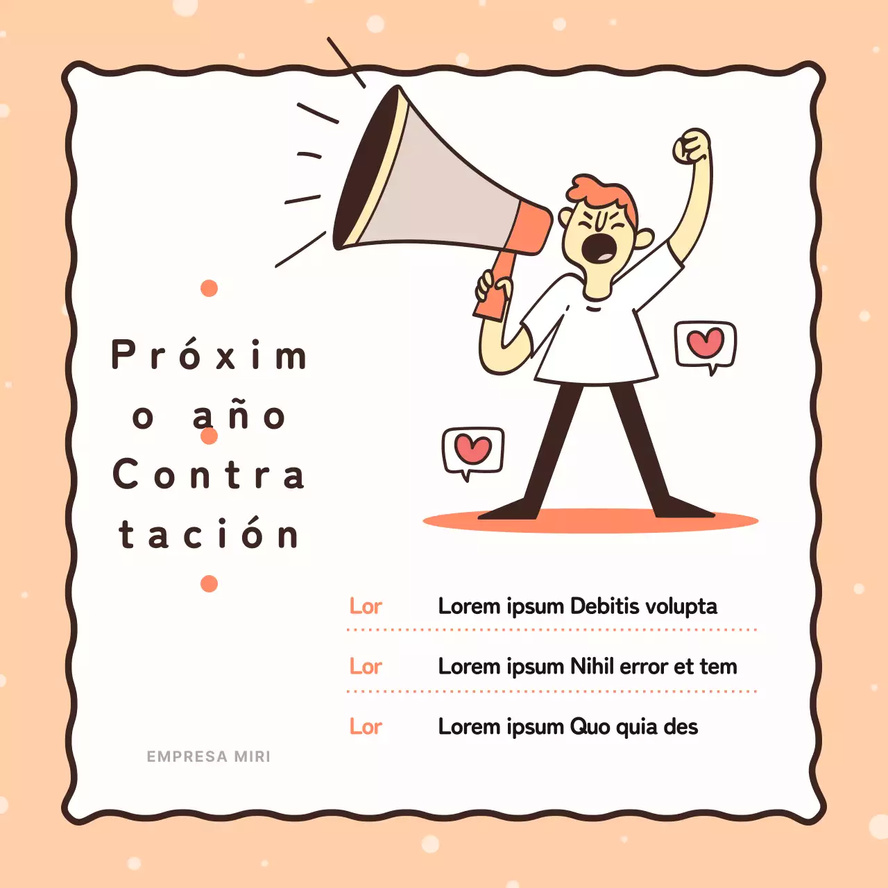 Promocione las buenas acciones de su empresa en naranja y amarillo