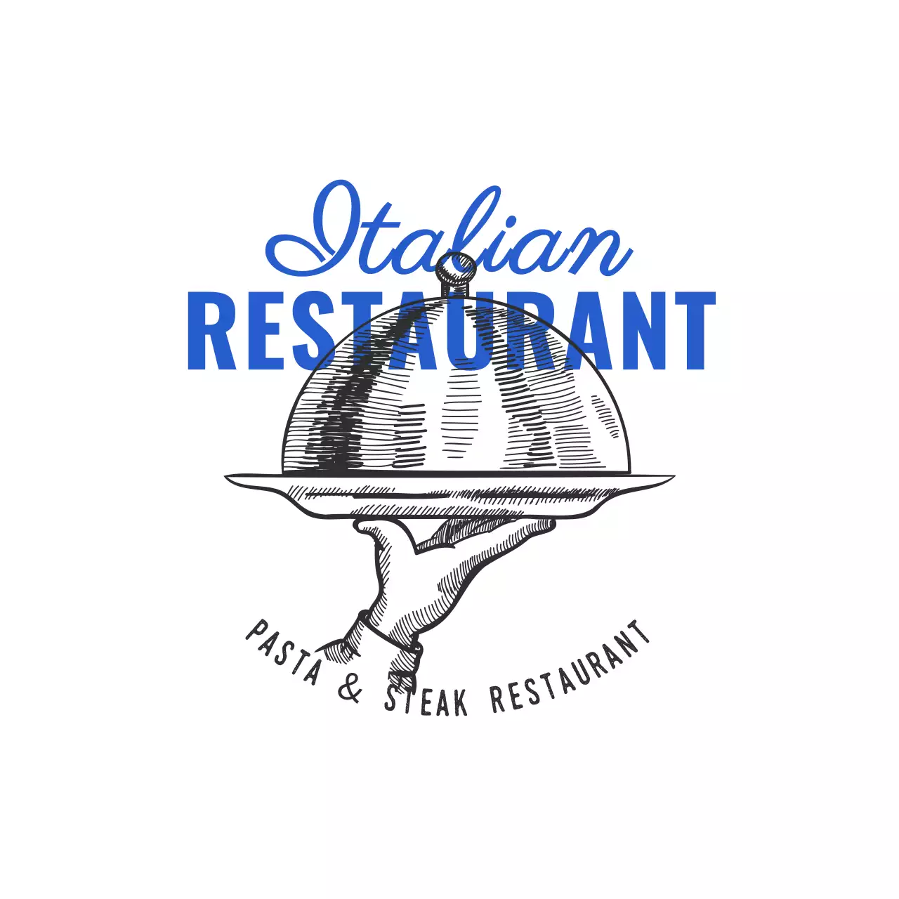 Restaurant Typography Concept in Sketch Illustration