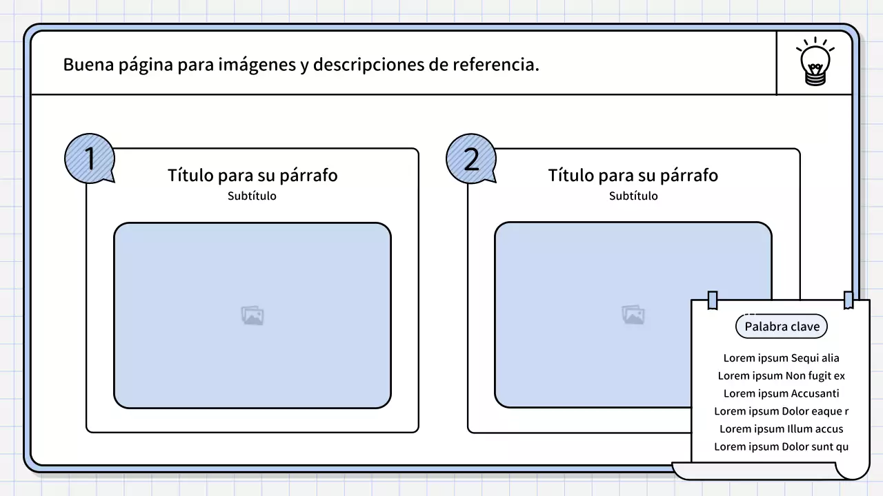 Un sencillo informe de síntesis de color azul claro