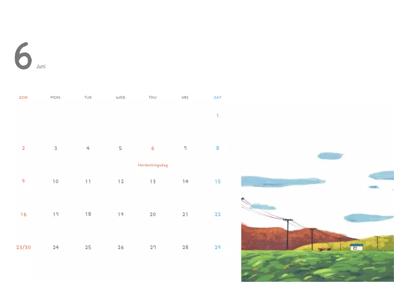 Schattige kalenders met schattige illustraties