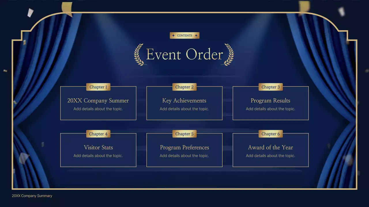 블루 엘레강트 파티 초대장 프레젠테이션