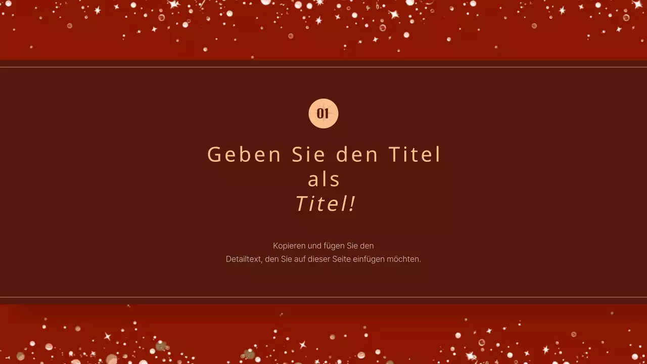 Eine luxuriöse Präsentation für ein Weihnachtsfest in Rot und Braun