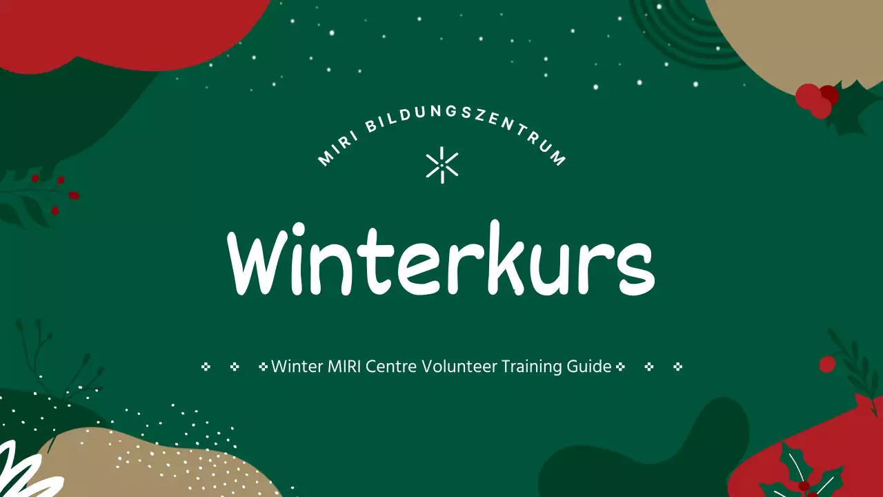 Leitfaden für die Ausbildung von Freiwilligen in roten und grünen geometrischen Mustern