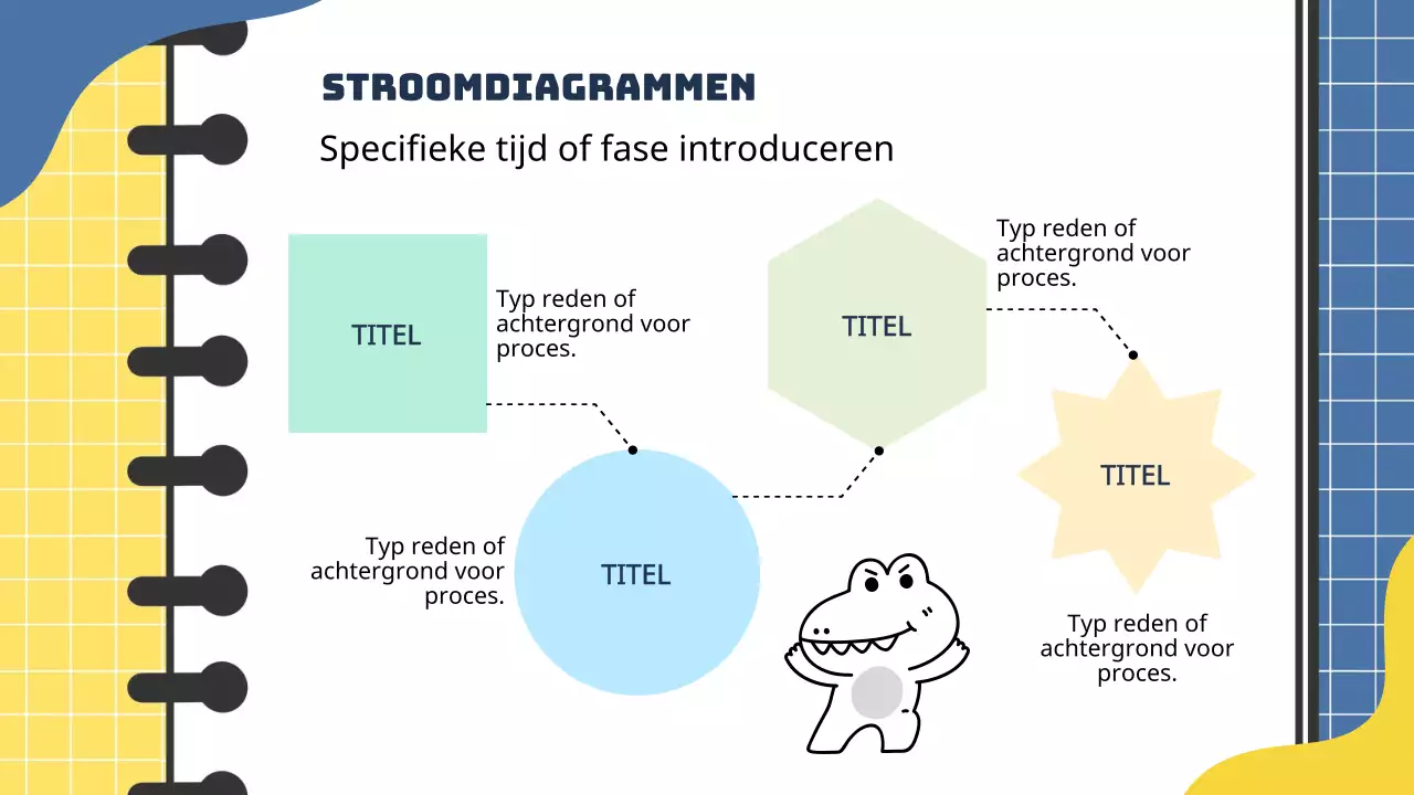 Blauw en Geel Trendy Marketing Studienota's Verslag