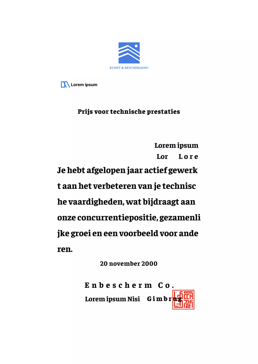 Een award voor technische prestaties met logo ontwerpen