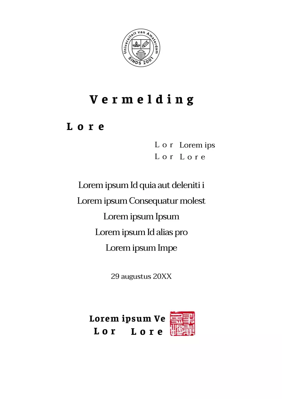 Luxueuze universiteitslijst