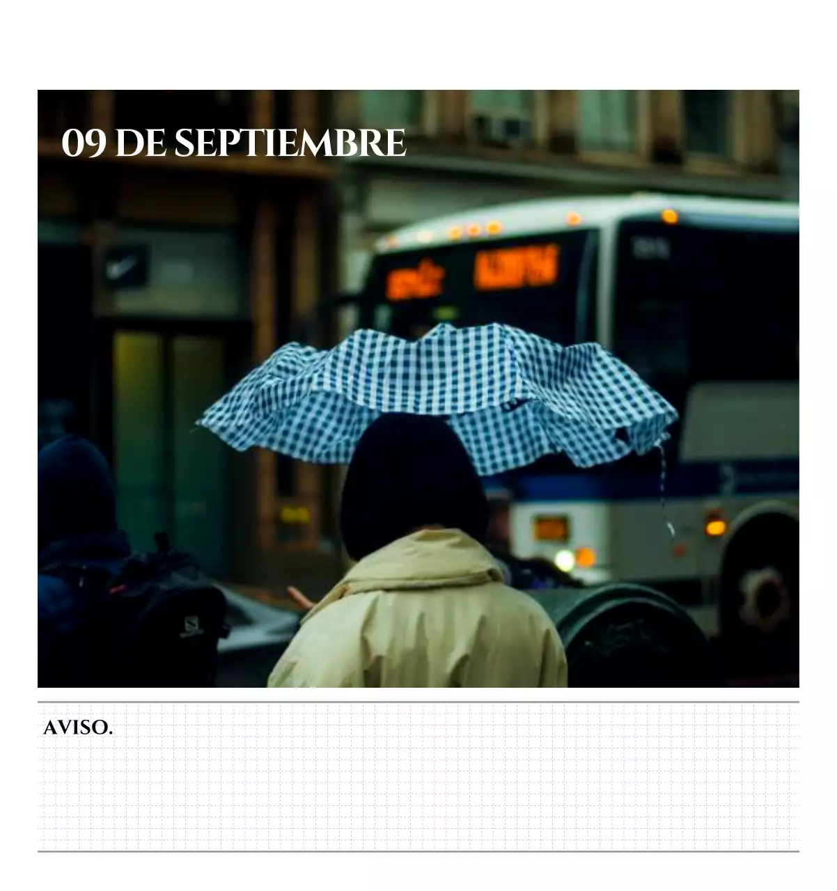 Calendario de pared de estilo sencillo con concepto de fotografía de viajes emocional en blanco y negro