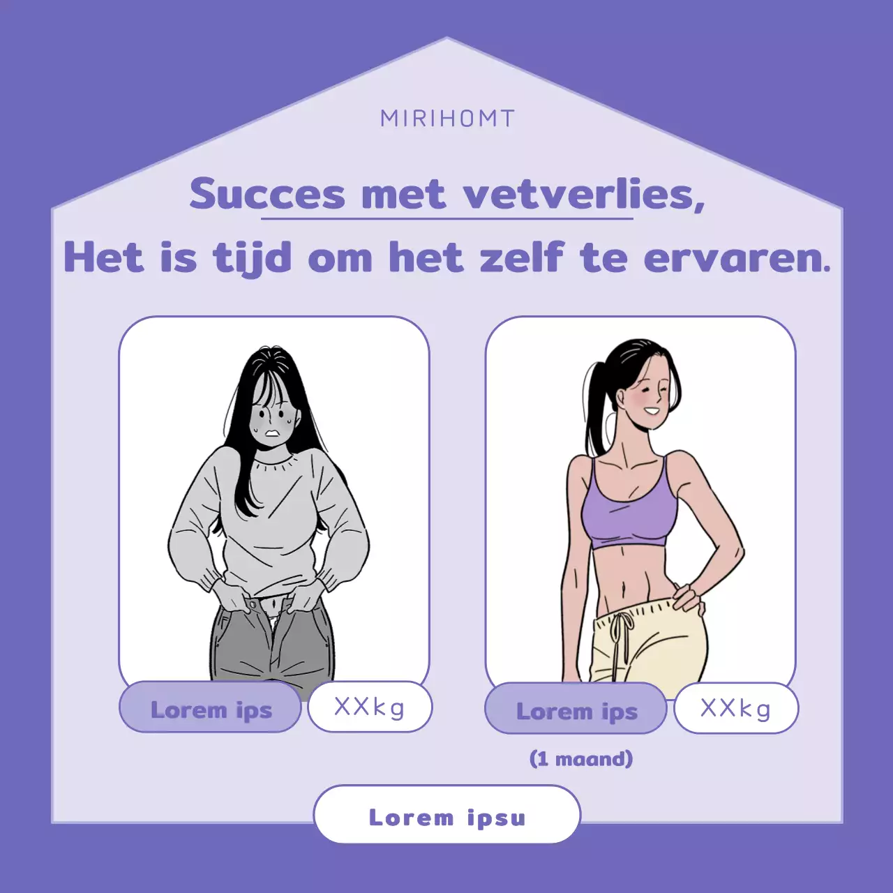 Promoot een mauve, moderne thuisworkout om supporters te werven