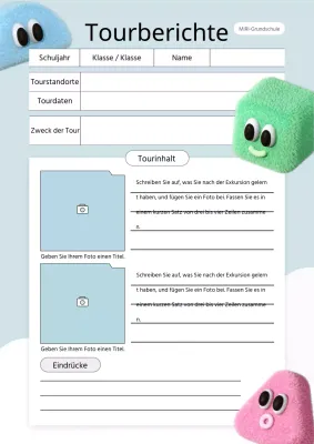 Ein hübscher kleiner Exkursionsbericht in Hellblau