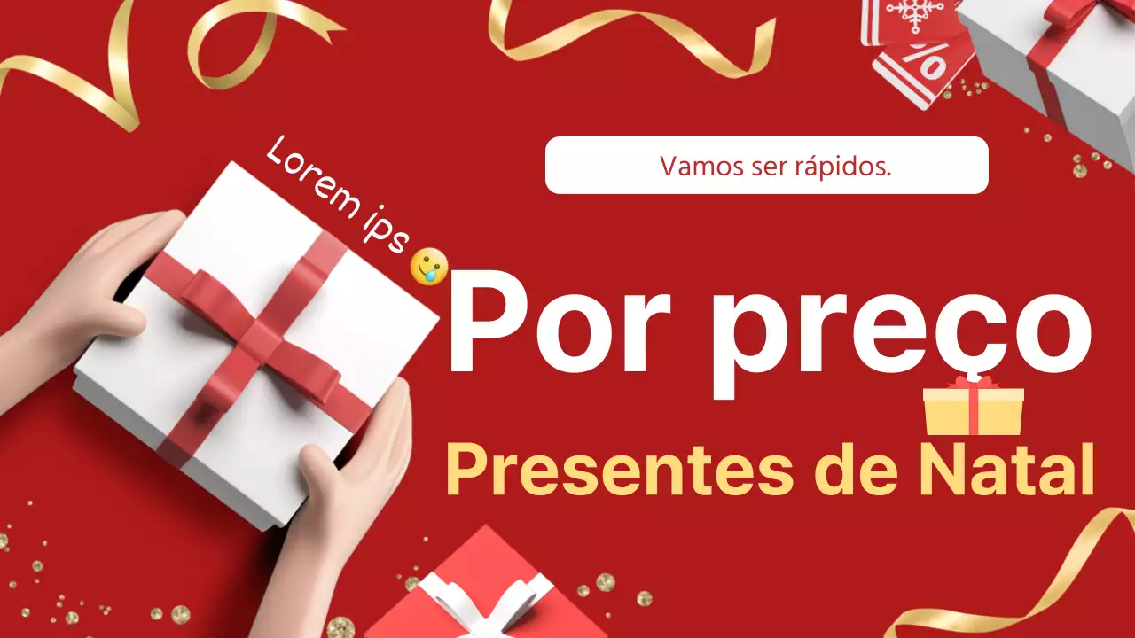 Sugestões de presentes de Natal na moda em vermelho e dourado