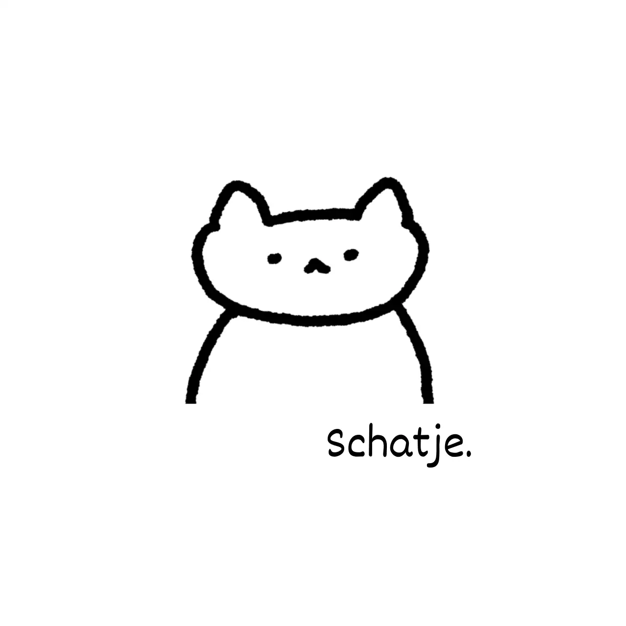 Een café met schattige kattenhandafdrukken en tekenlettertypes