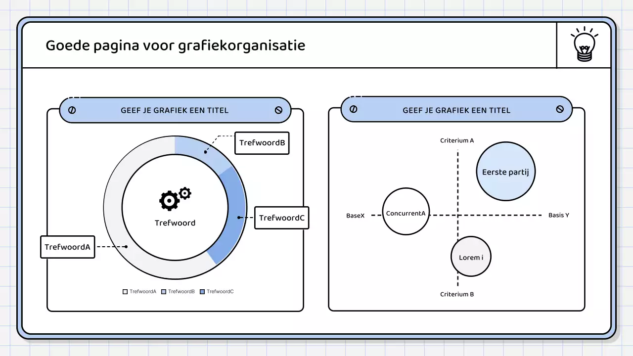 Een eenvoudig, lichtblauw samenvattend rapport