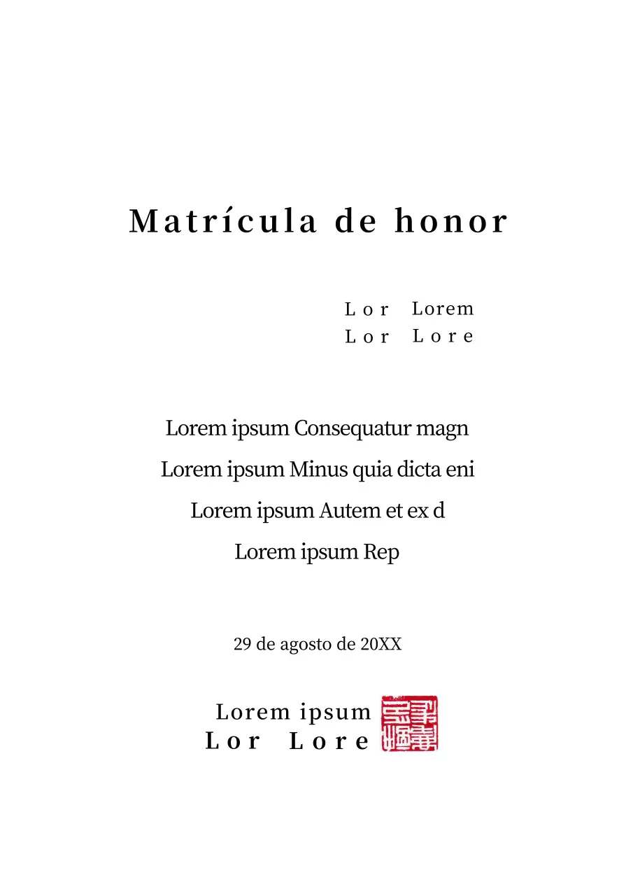 Premios universitarios a la excelencia académica con un concepto de formulario limpio