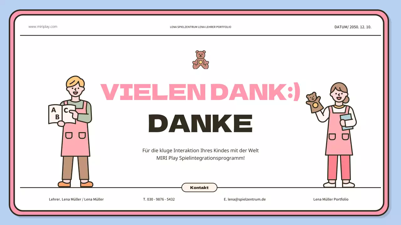 Eine süße Baby- und Kleinkind-Lehrermappe in Hellblau und Rosa