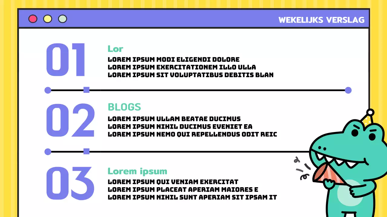 Geel en paars trendy marketing studie aantekeningen verslag