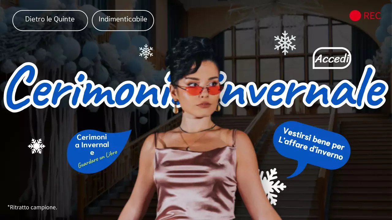 Un elegante assortimento di abiti da cerimonia invernali in blu e nero