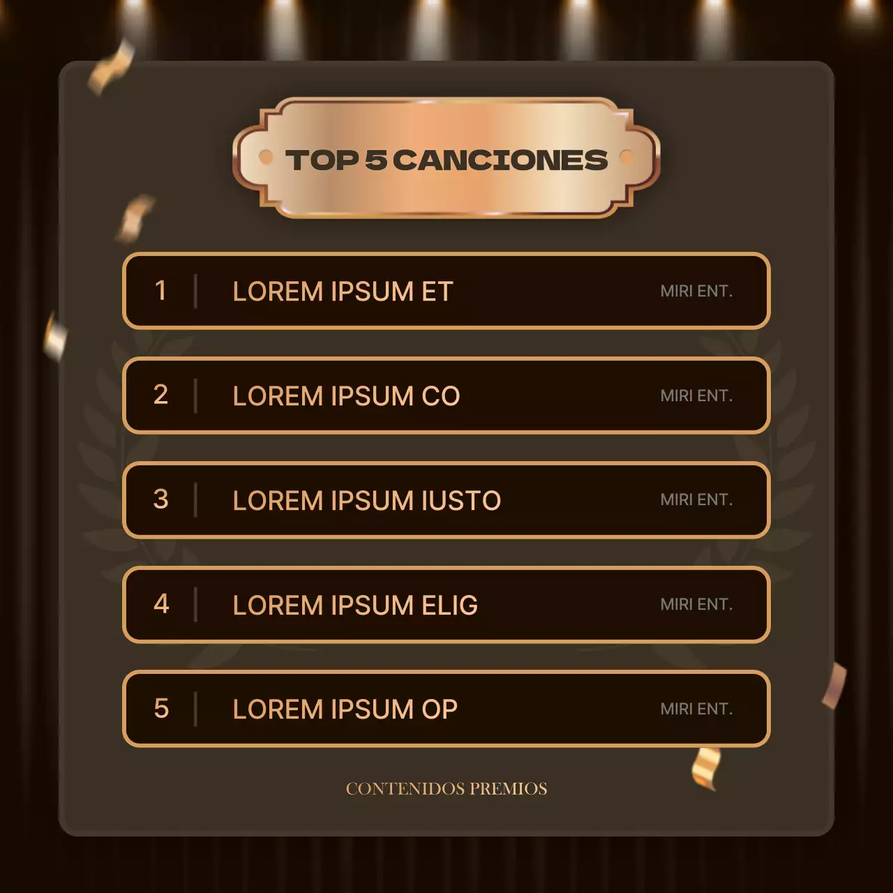 Lujosos contenidos en naranja y marrón para un post de fin de año