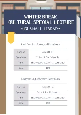 Blue Classic Lecture Announcement Poster