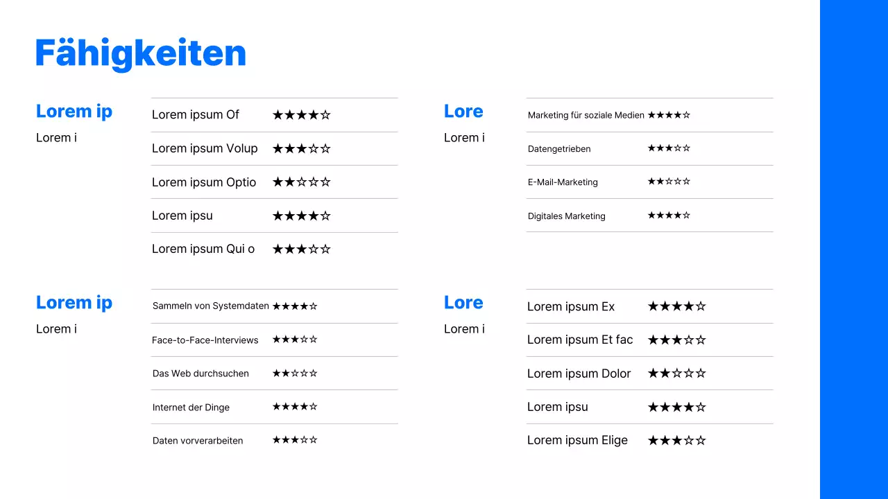 Einfache Karrieremappe mit blauem Hintergrund