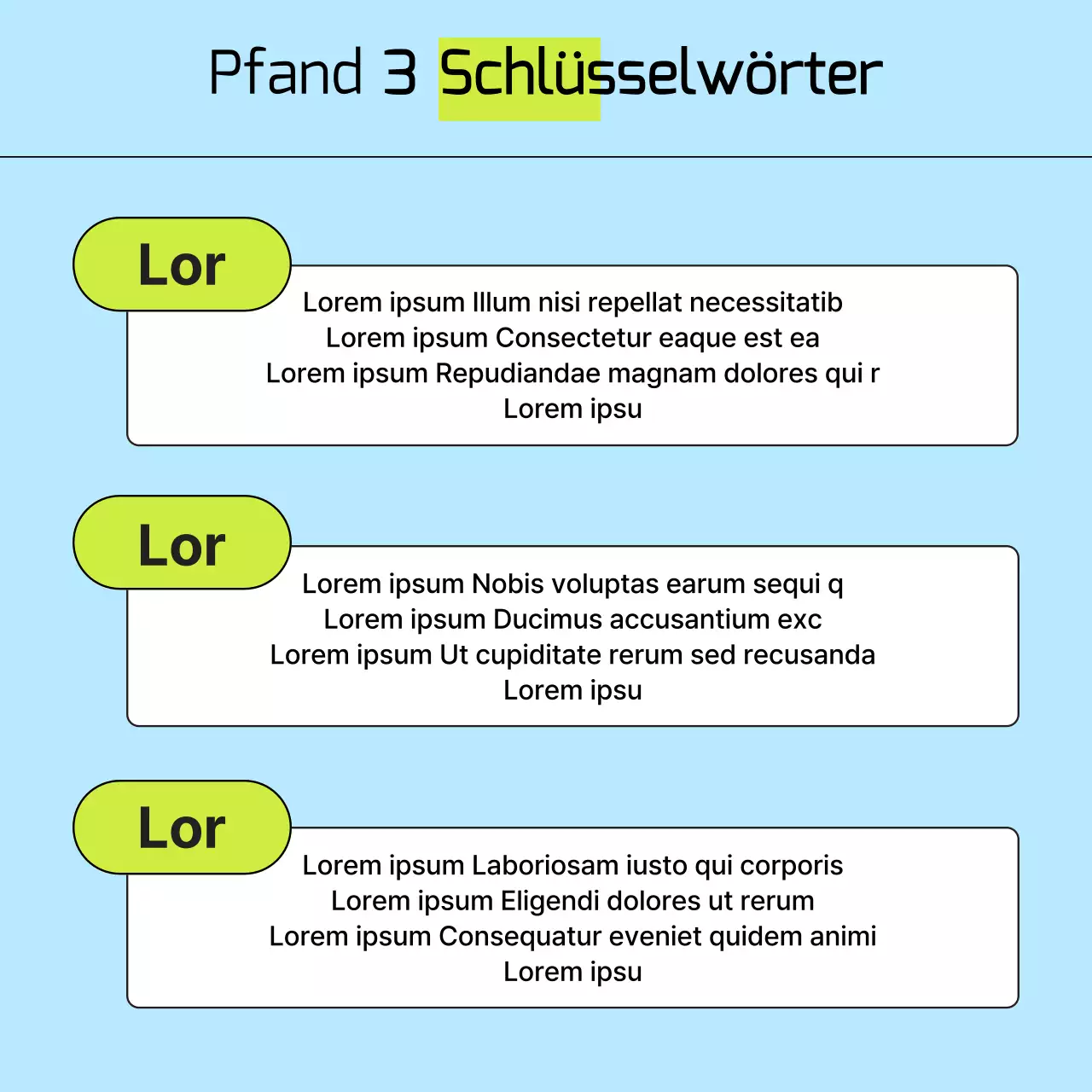 Werbung für eine kitschige Sammlung hellblauer und orangefarbener Pfandbriefe