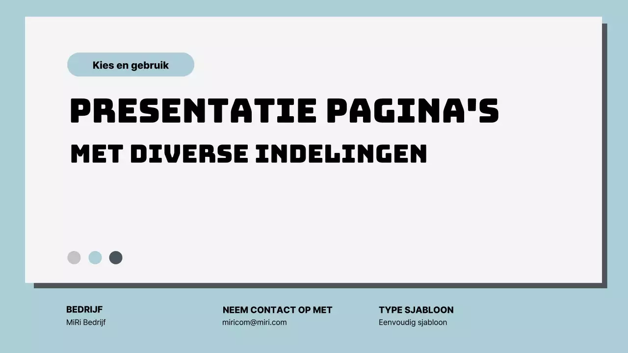 Hemelsblauw en Wit Klassiek Rapport met meerdere pagina's