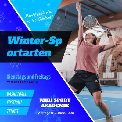 Förderung eines modernen Wintersportzentrums in Blau