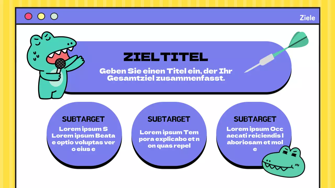 Gelb und Lila Trendy Marketing Studie Notizen Bericht