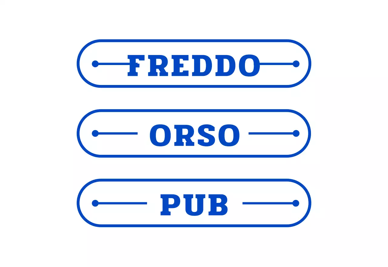 Insegna di ispirazione retrò per brewpub con tonalità blu