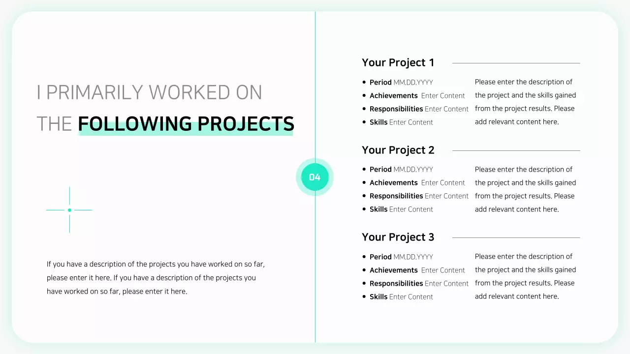화이트 모던 포트폴리오 이력서 프레젠테이션
