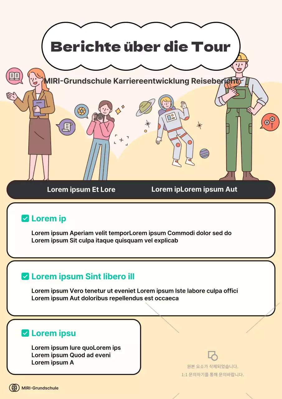 Einfacher Exkursionsbericht in Gelb