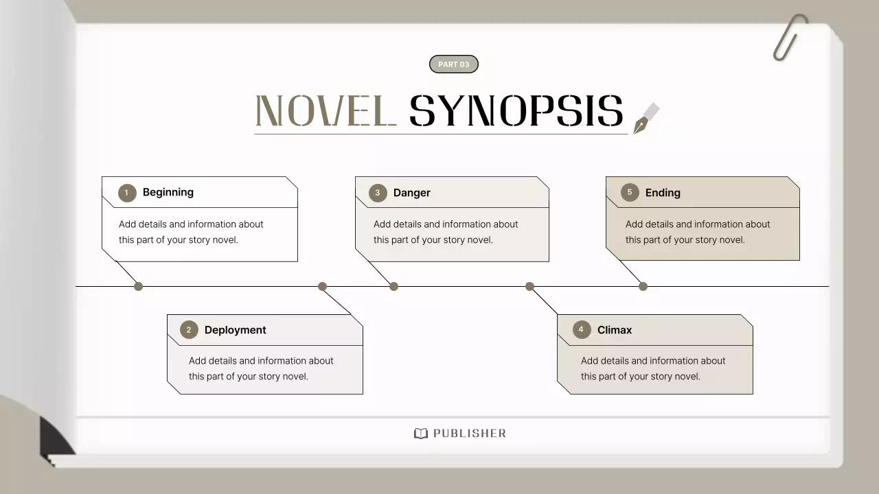 베이지색의 심플한 웹소설 출간기획서 제안서