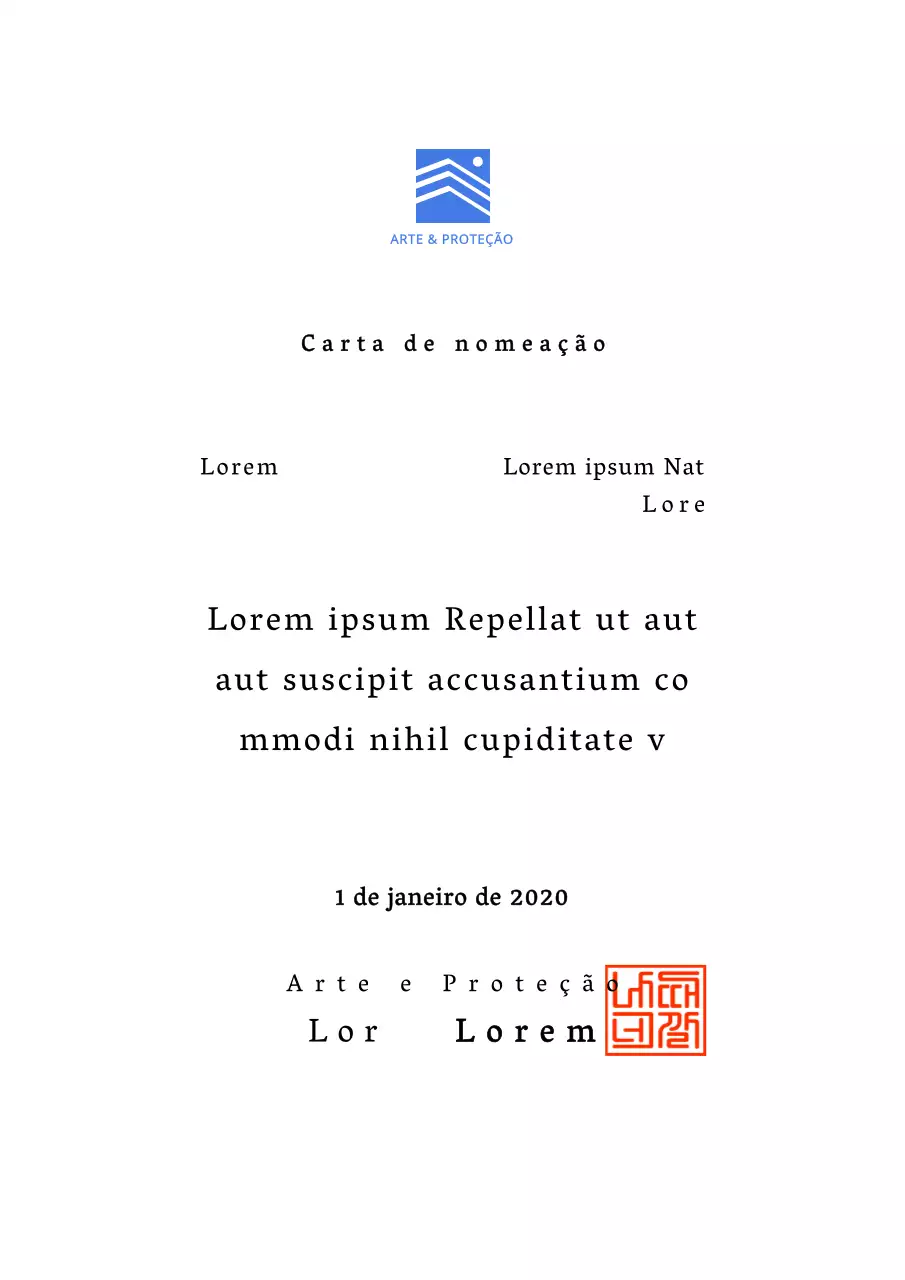 Desenho de cores de cartas de compromisso
