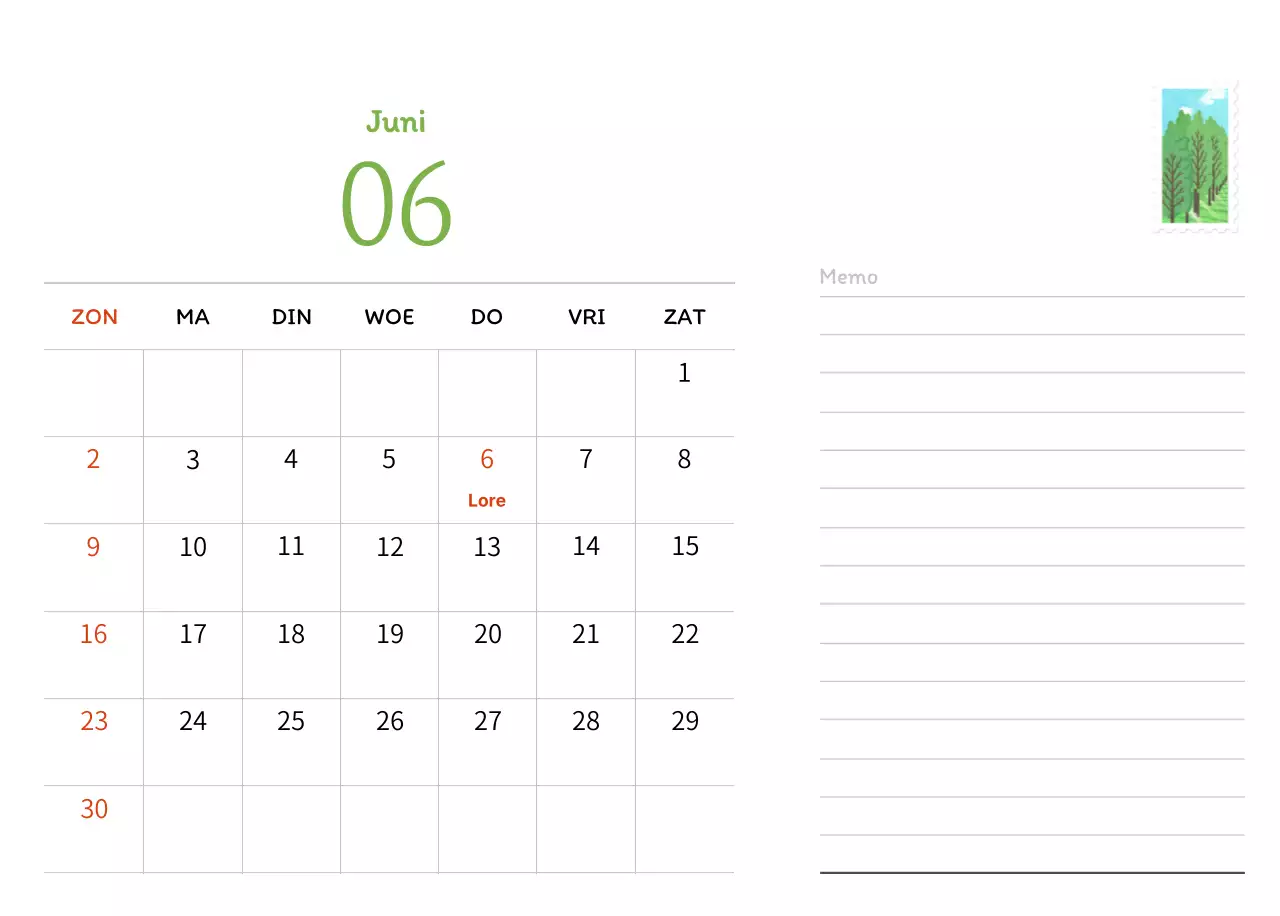 Stempelillustraties met een warm concept