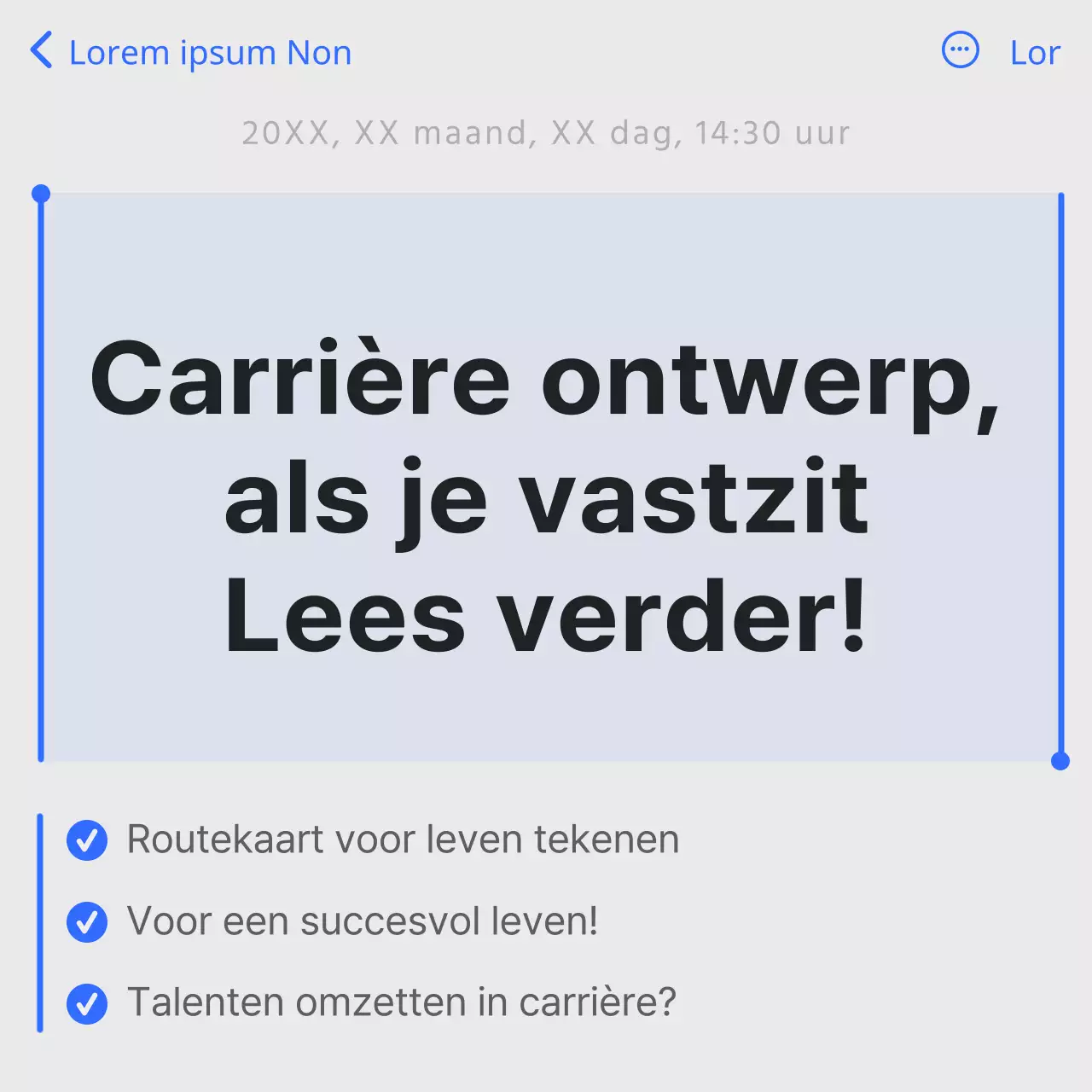 Een gids voor het ontwerpen van een eenvoudige carrière in wit en blauw