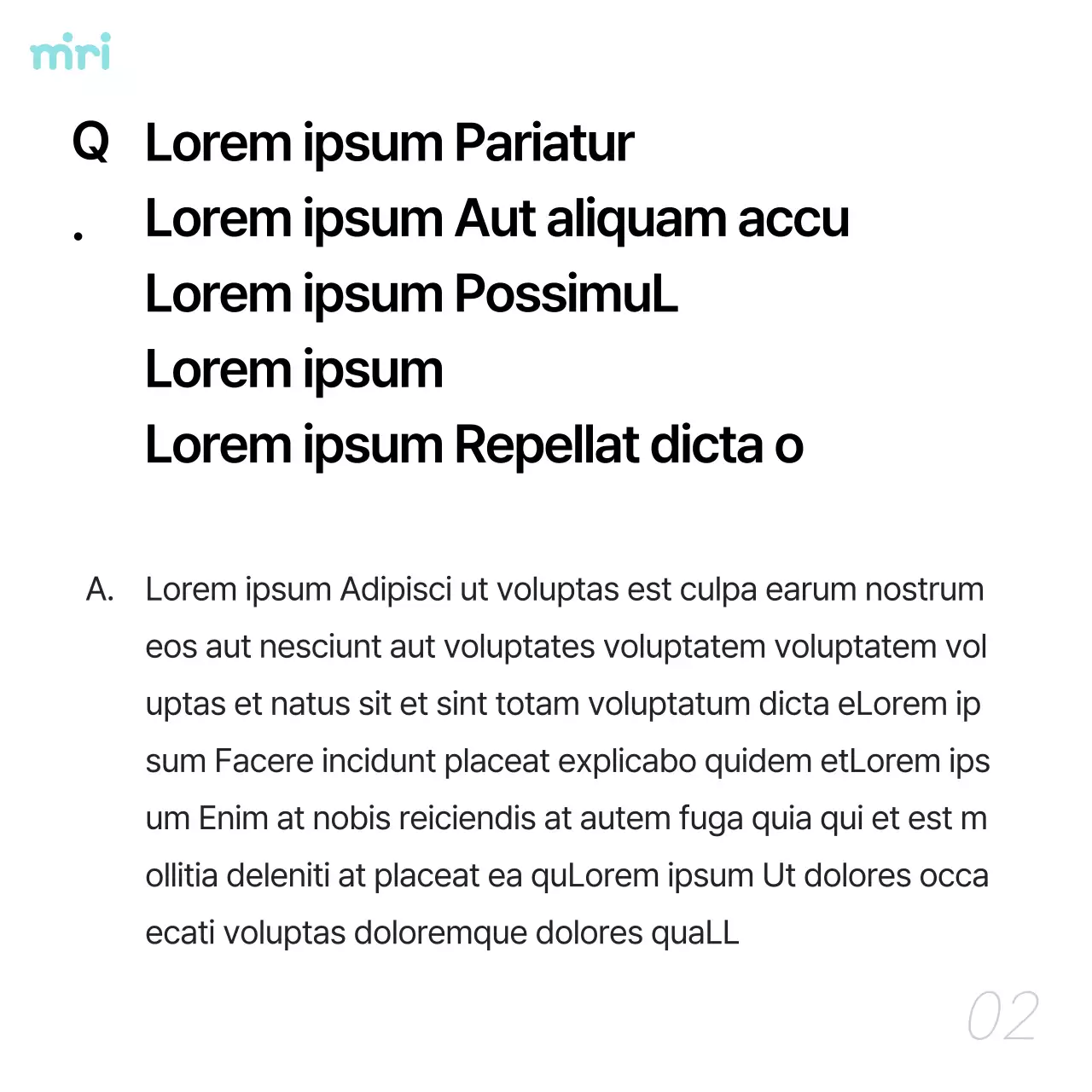 Promuovere interviste e colloqui di personalità semplici, in bianco e azzurro.