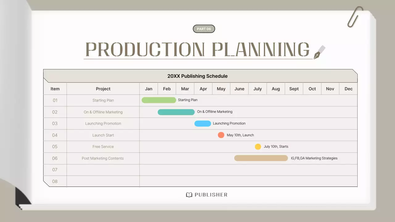 베이지색의 심플한 웹소설 출간기획서 제안서
