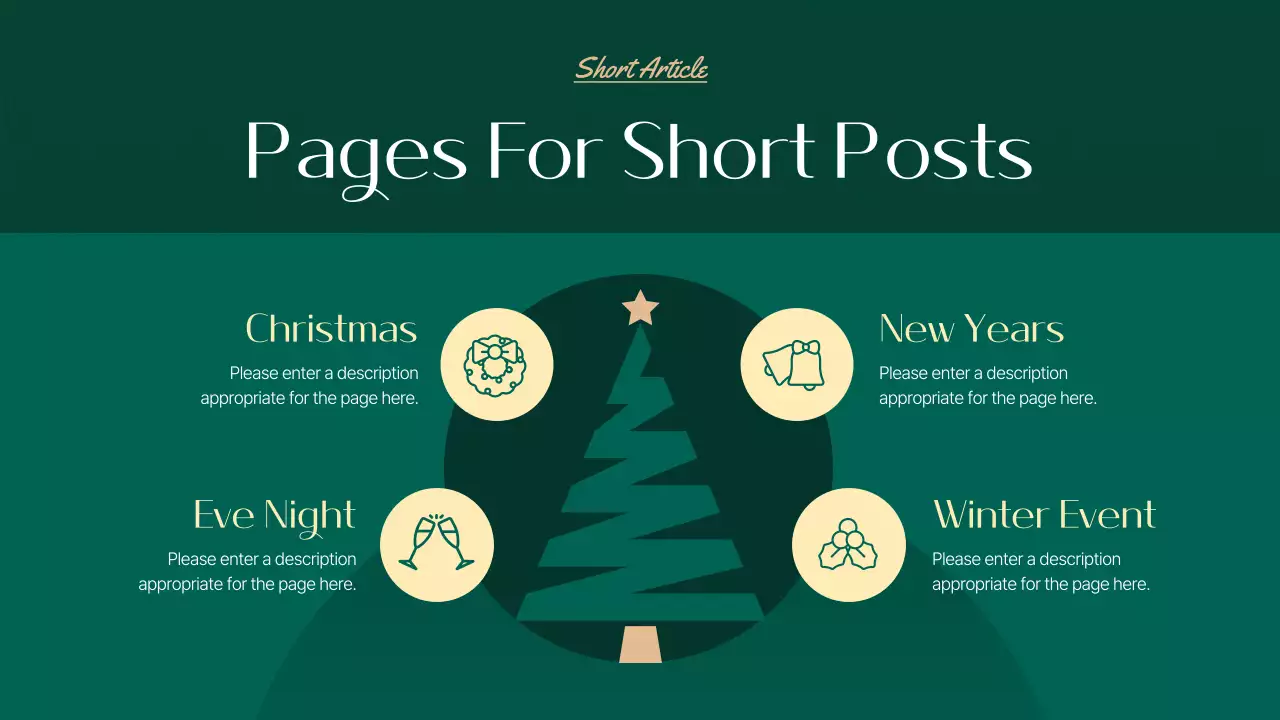 그린 전통 크리스마스 프레젠테이션