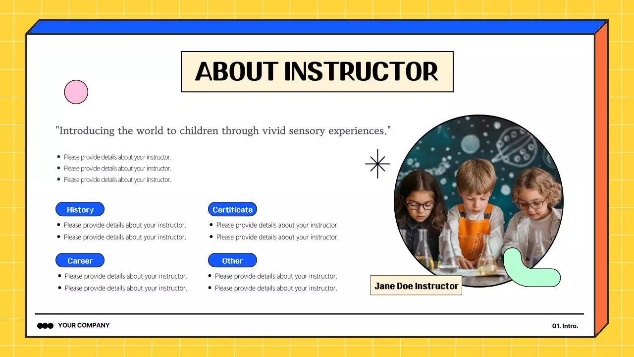 옐로우 플레이풀 강사 포트폴리오 프레젠테이션