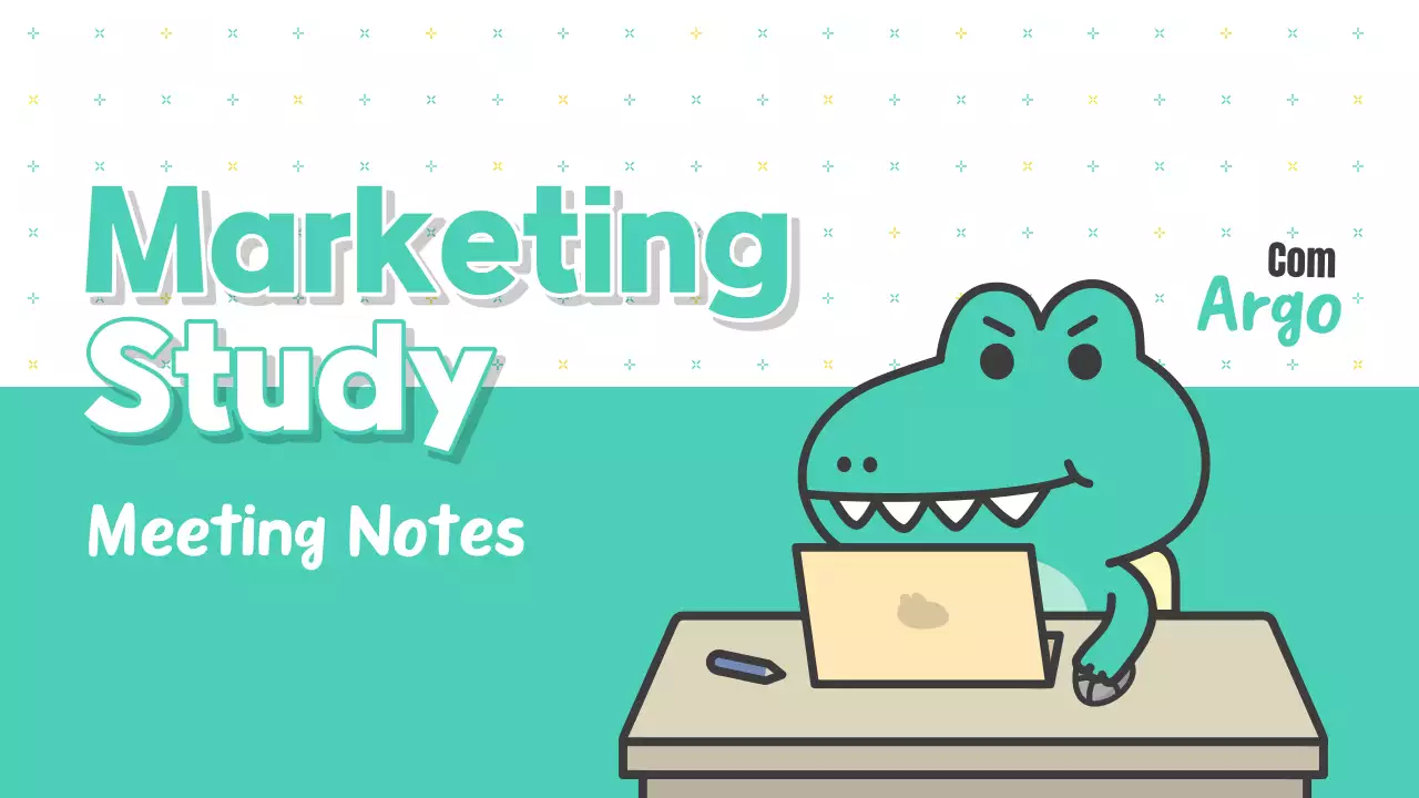 Relatório de Notas de Marketing Kitsch Menta e Branco